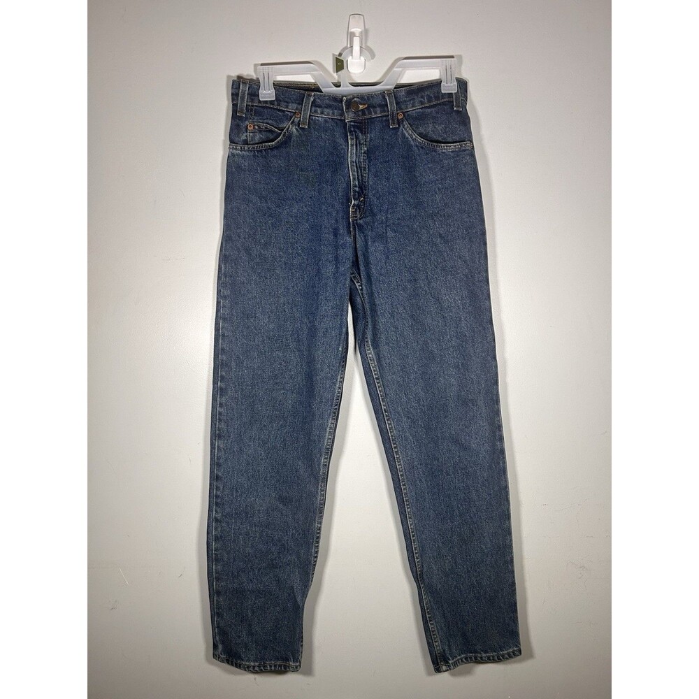 Vtg Levis 550 Jeans Means 33x32 Blue Denim Relaxed Fit Tapered Leg Pants 90s USA